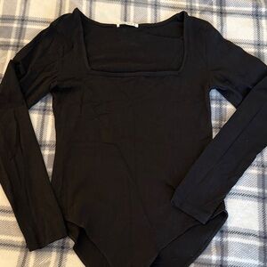 Black Long Sleeve Women's bodysuit